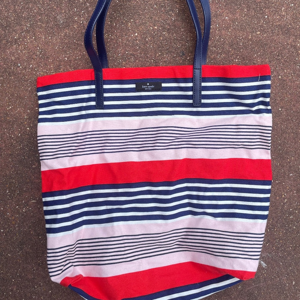 Kate Spade Striped Canvas Tote